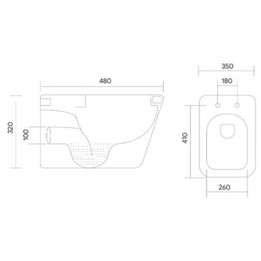 Унитаз подвесной безободковый Aquatek ДЕЛЬТА AQ1911-00 с сиденьем Soft Close